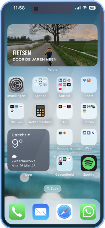 Foto en weer widget
